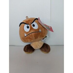 Super Mario Bros Brothers Goomba Plush 6" Stuffed Toy Animal With Tags Brown